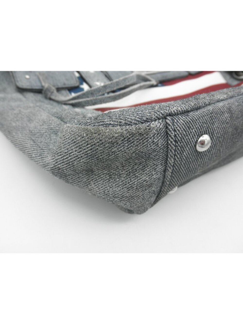 Aimee Kestenberg Hope for Warriors U.S.A. Flag Denim Shoulder Bag NEEDS WASHING! - Picture 10 of 16